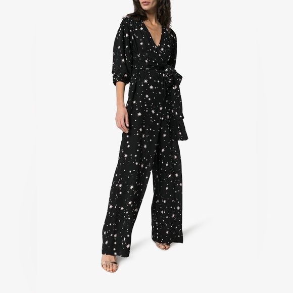 byTimo star print belted jumpsuit black Small Used once ✨✨✨✨ - Picture 1 of 3